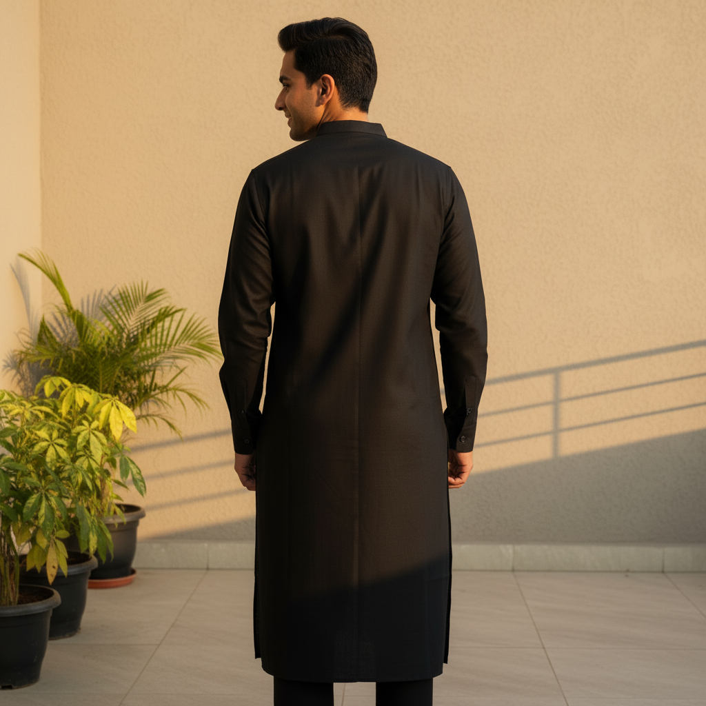 Black Calm Kurta