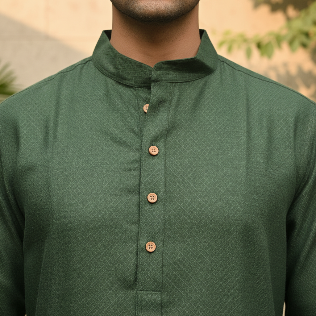 Bottle Green Classic Kurta