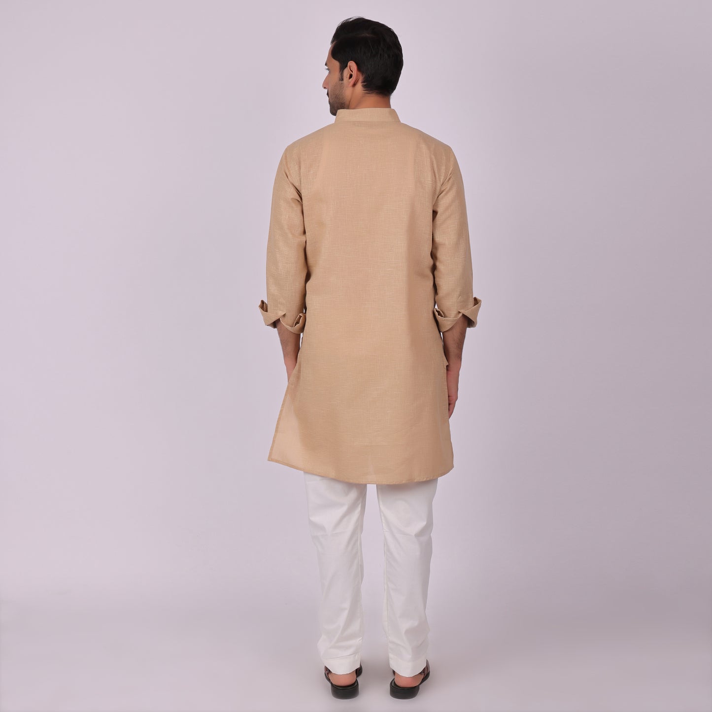 Sandstone Brown Tonal Embroidered Kurta