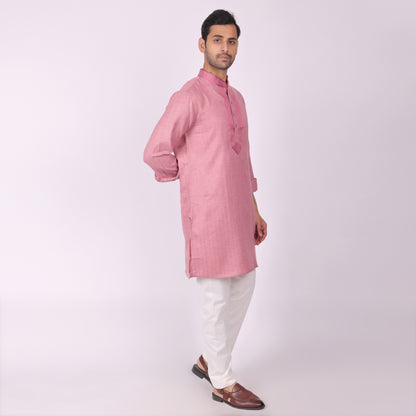 Wine Rose – Embroidered Festive Kurta