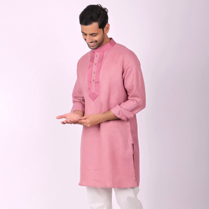 Wine Rose – Embroidered Festive Kurta