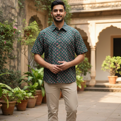 Emerald Bloom Unisex Shirt