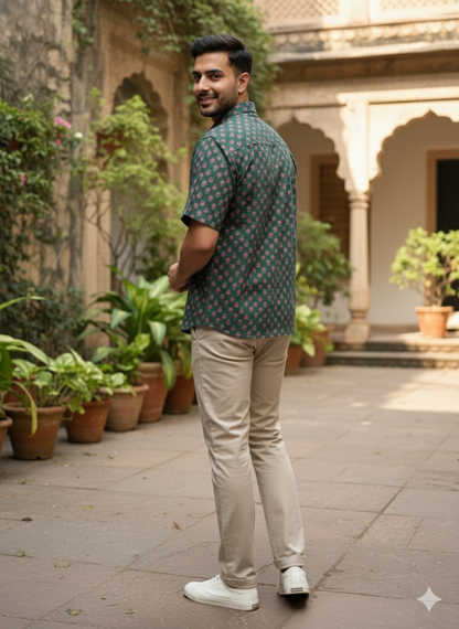 Emerald Bloom Unisex Shirt