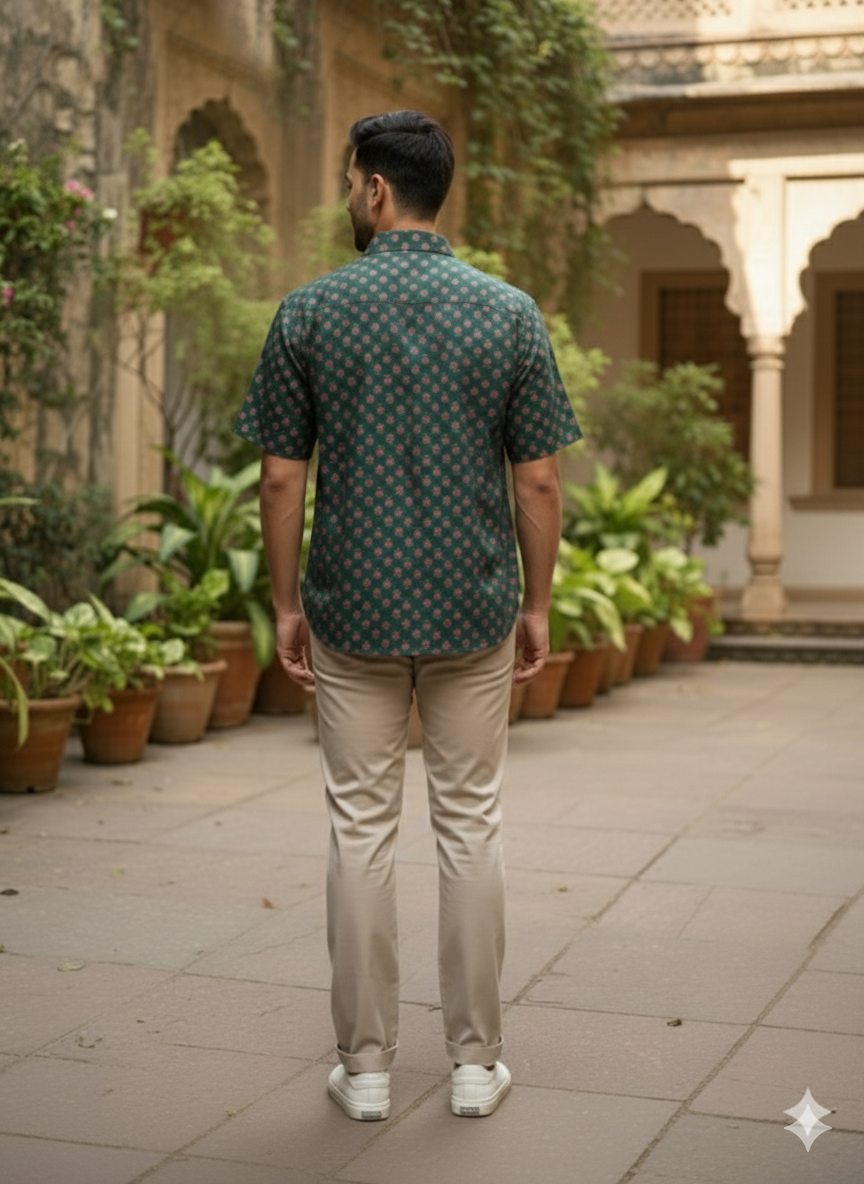 Emerald Bloom Unisex Shirt