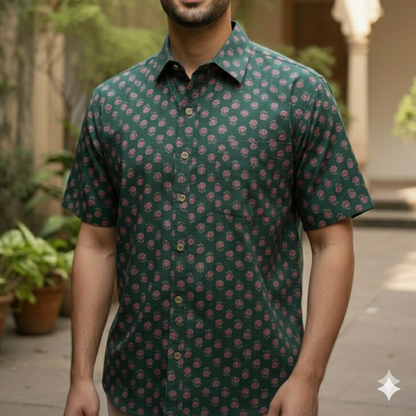 Emerald Bloom Unisex Shirt