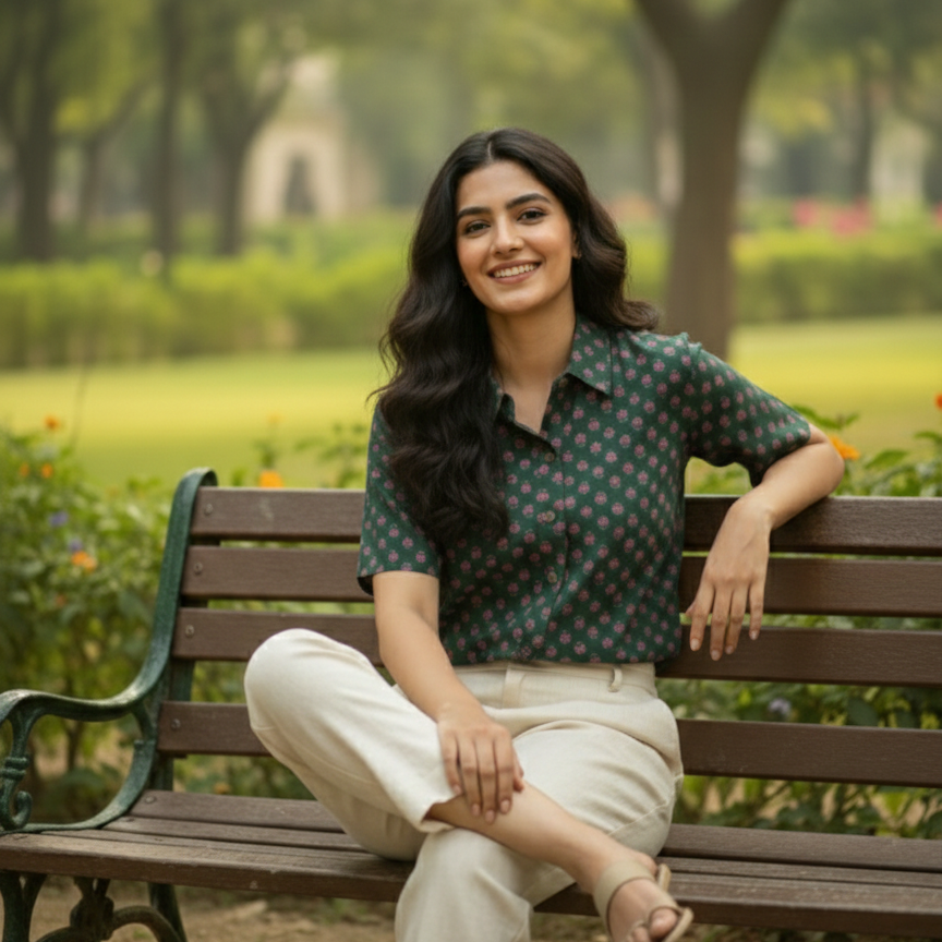 Emerald Bloom Unisex Shirt