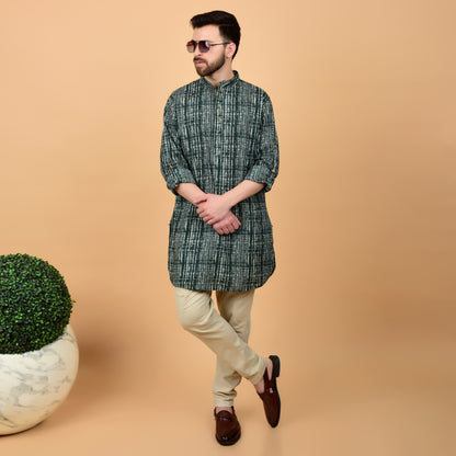 Olive Drift Printed Kurta