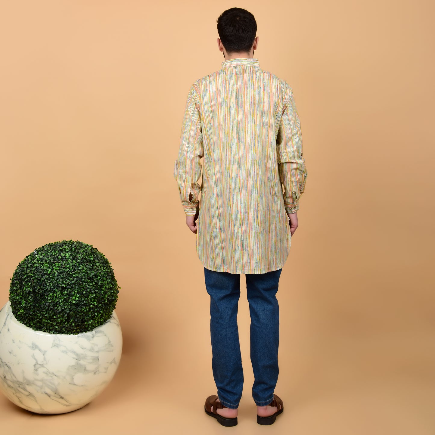 Spectrum Stripe Printed Kurta