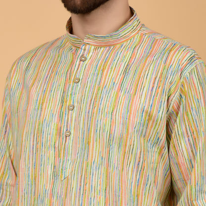 Spectrum Stripe Printed Kurta
