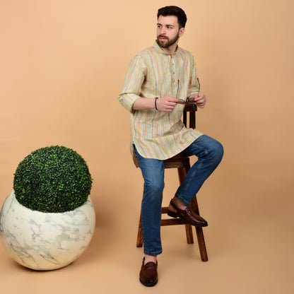 Spectrum Stripe Printed Kurta