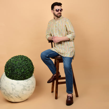 Spectrum Stripe Printed Kurta