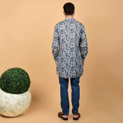 Ecru Bloom Printed Kurta