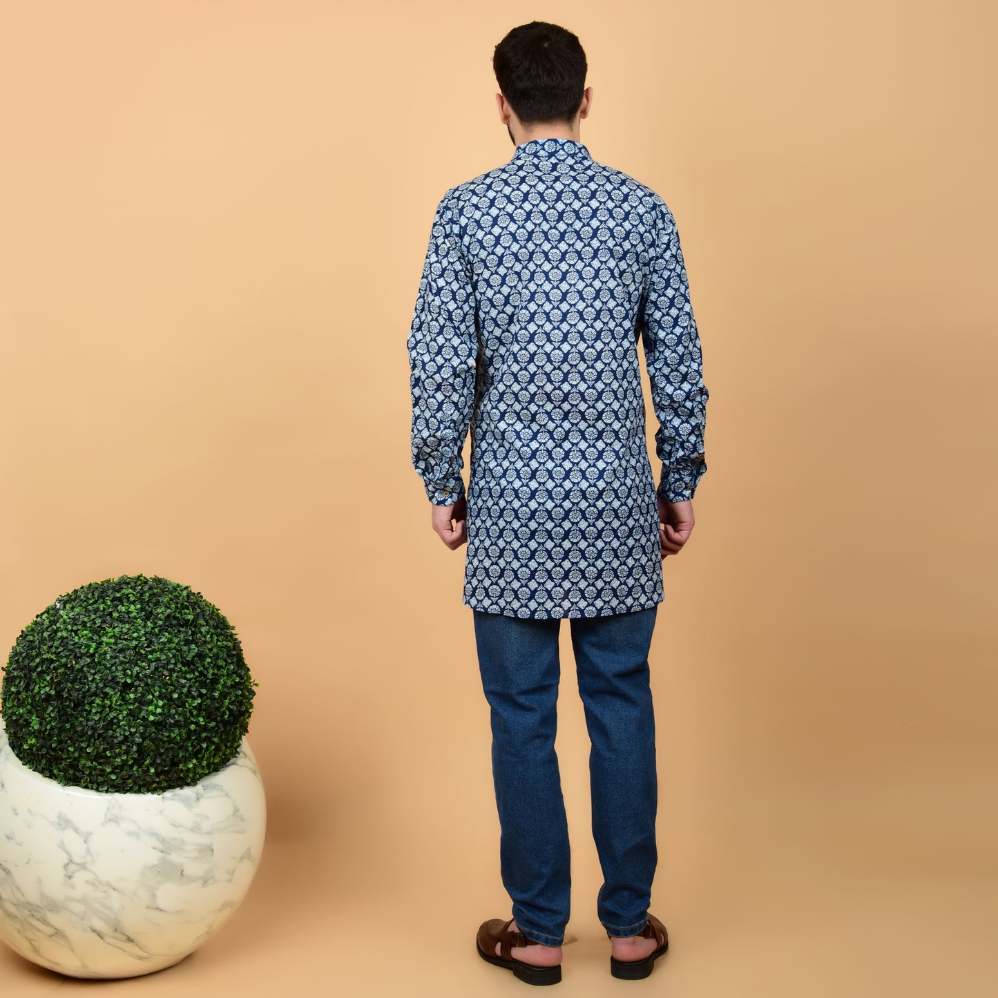 Indigo Ink Printed Kurta