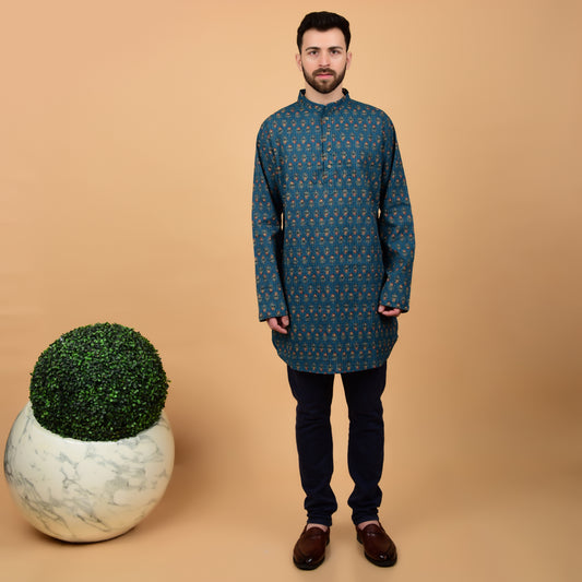 Azure Boota Printed Kurta