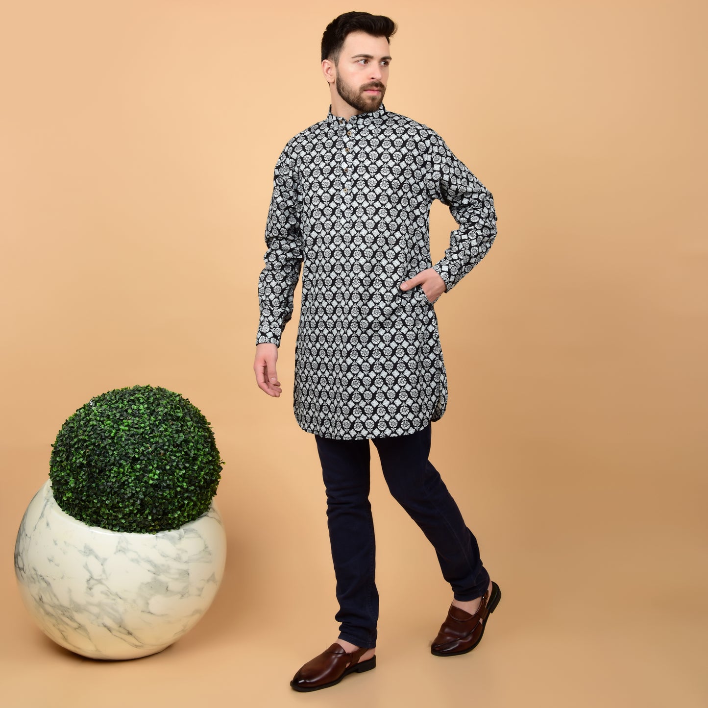 Midnight Ink Printed Kurta