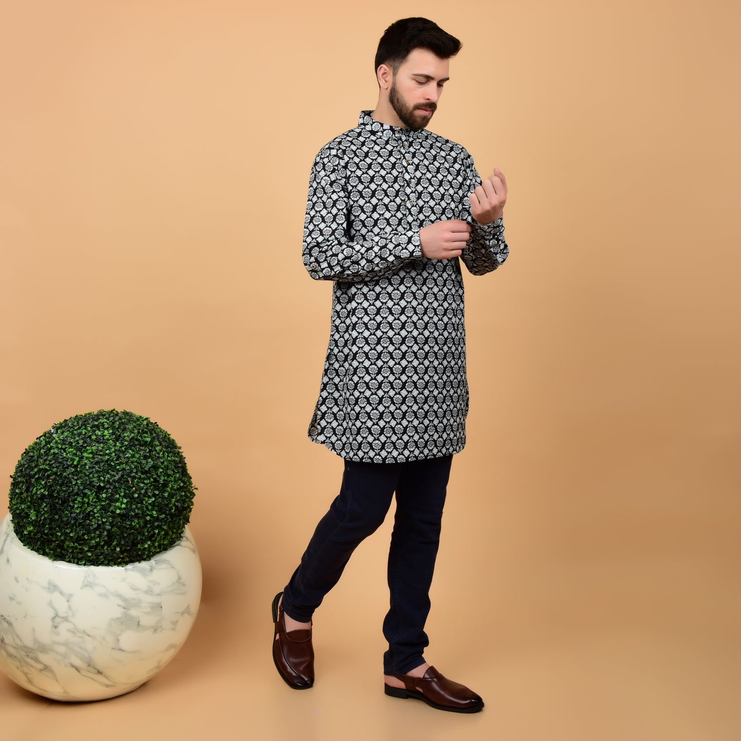 Midnight Ink Printed Kurta