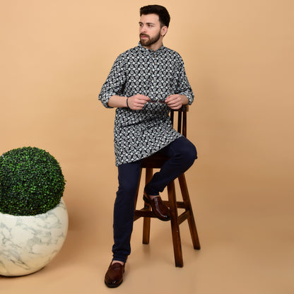 Midnight Ink Printed Kurta