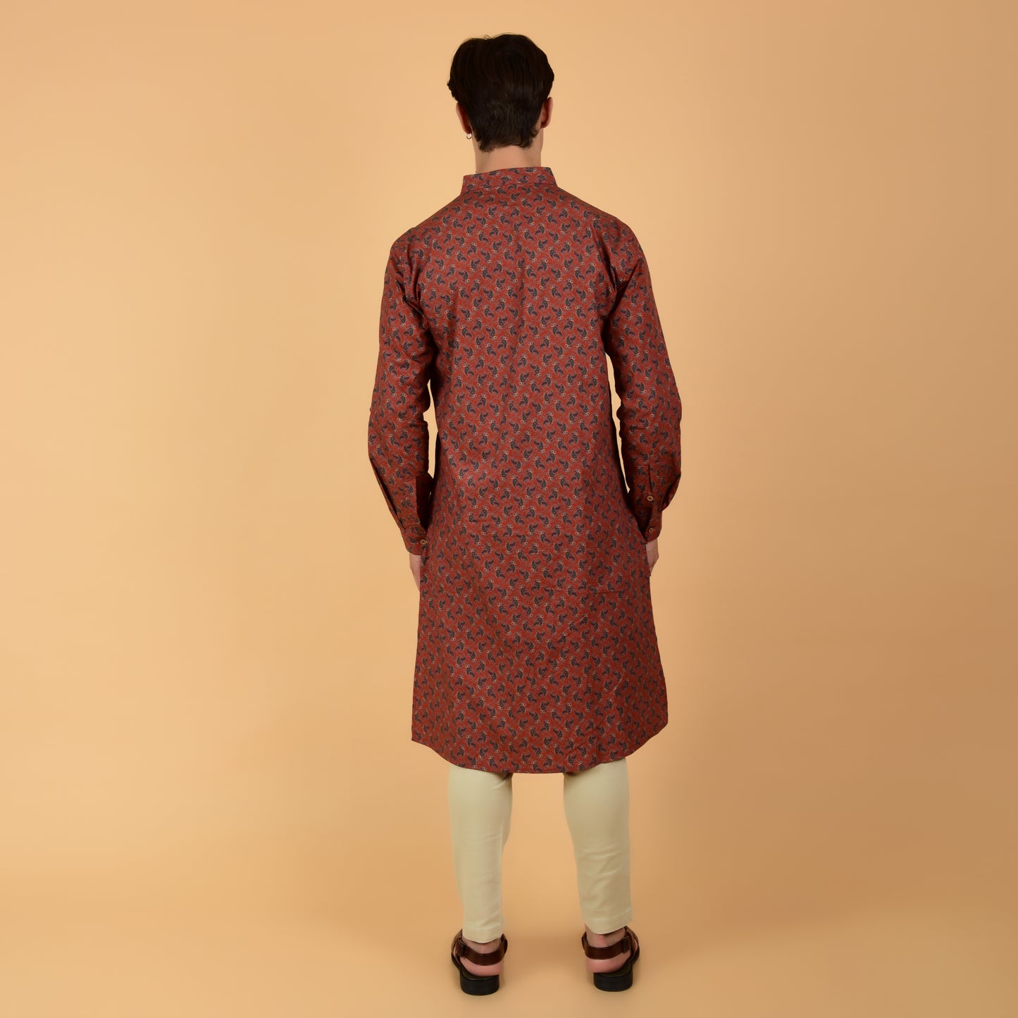 Maroon Egyptian Cotton Signature Kurta