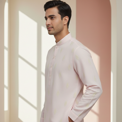 Baby Pink Dori kurta