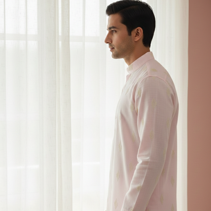 Baby Pink Dori kurta