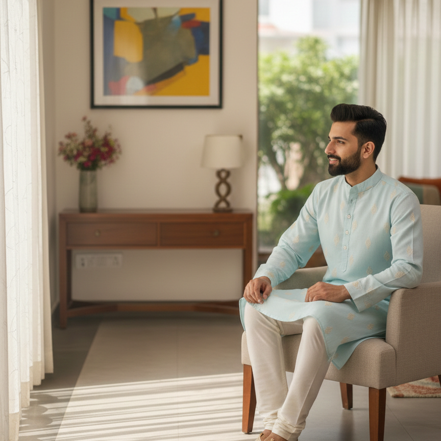 Mint Green Dori Kurta