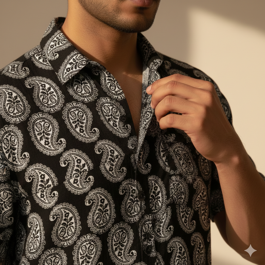The Paisley Black Unisex Shirt