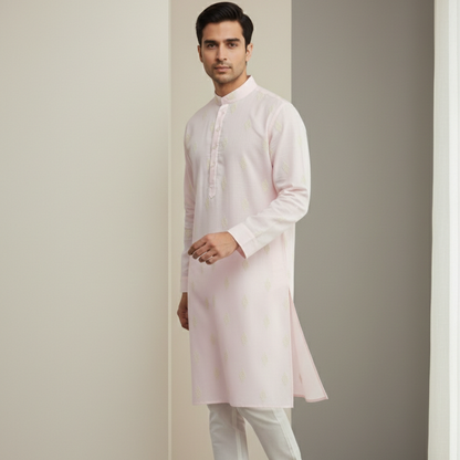 Baby Pink Dori kurta
