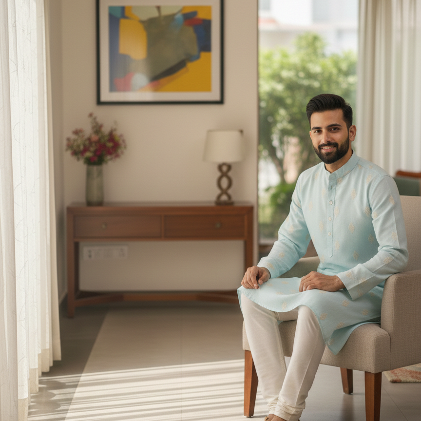 Mint Green Dori Kurta