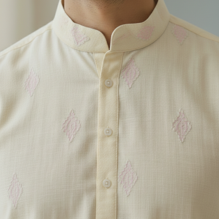 Butter Yellow Dori Kurta