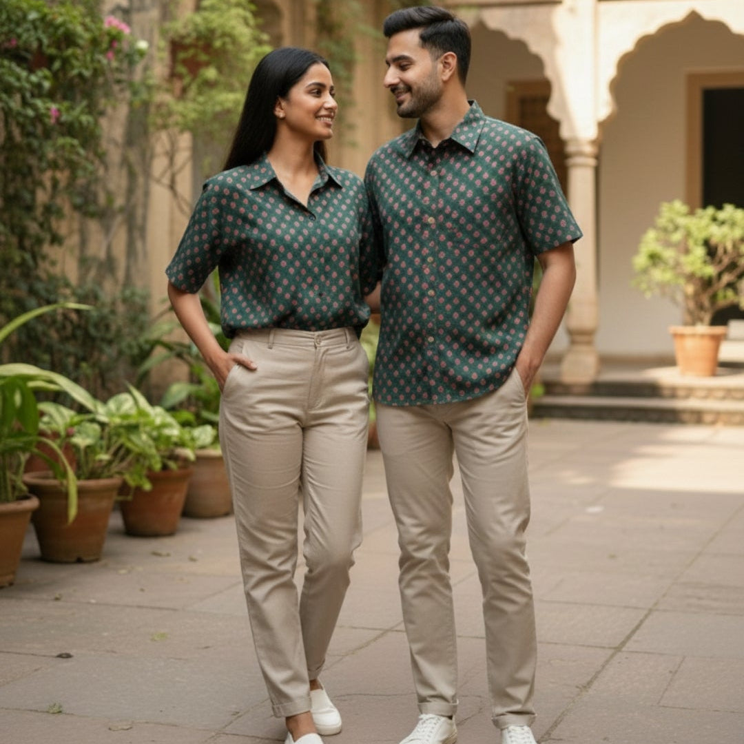 Emerald Bloom Unisex Shirt