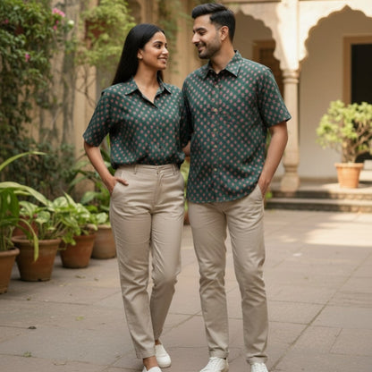 Emerald Bloom Unisex Shirt