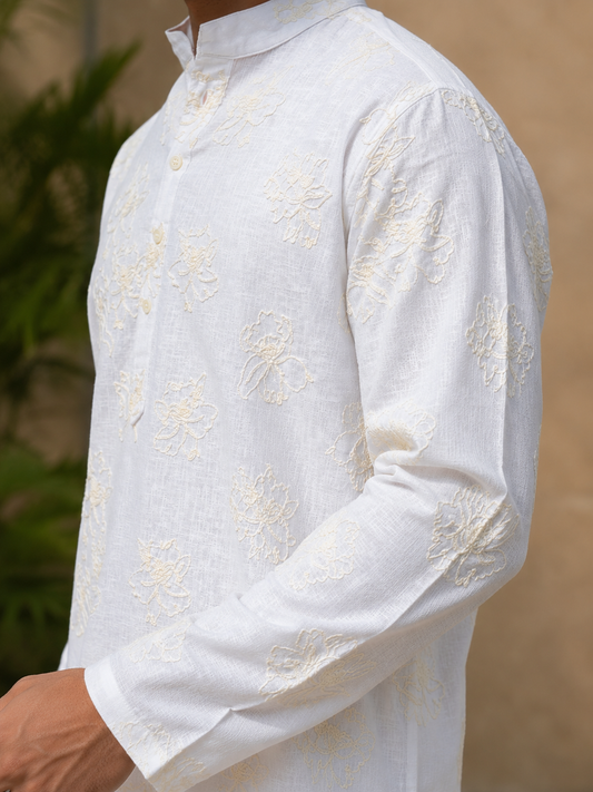 White Dori Kurta