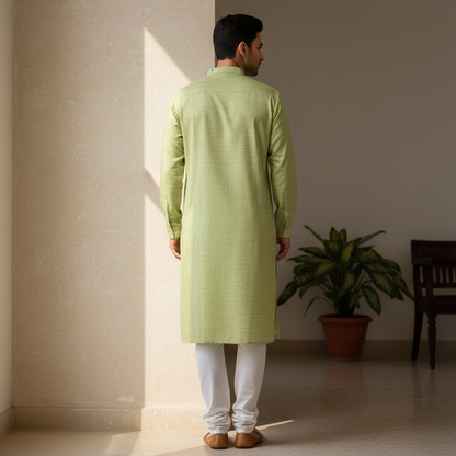 Pista Texture Kurta