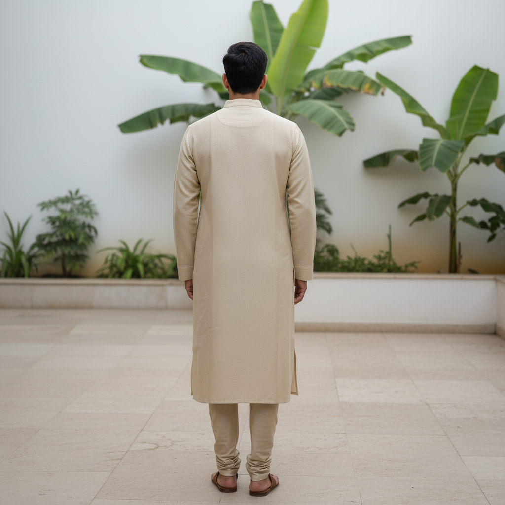 Beige Classic Kurta