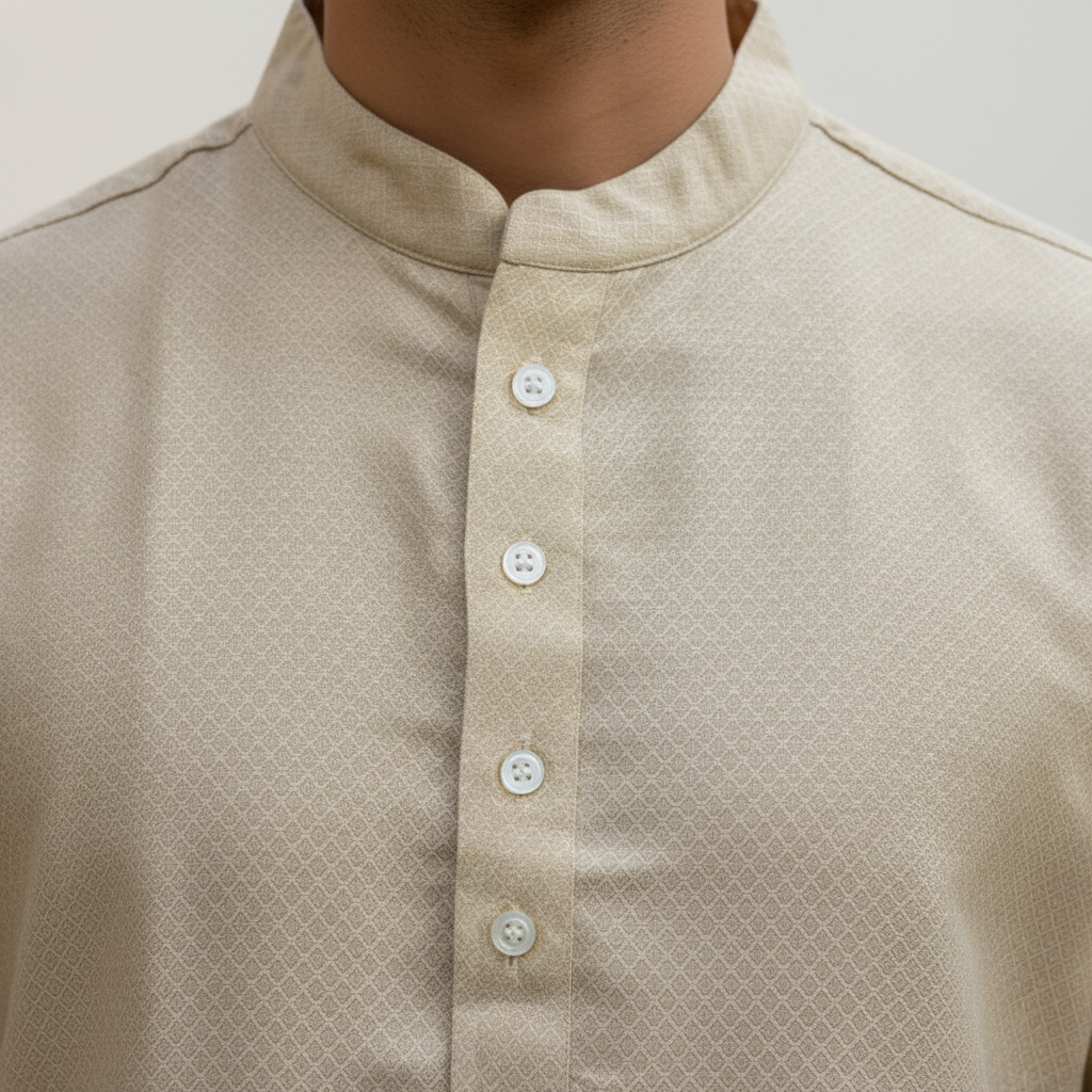 Beige Classic Kurta