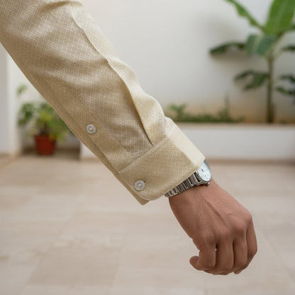 Beige Classic Kurta