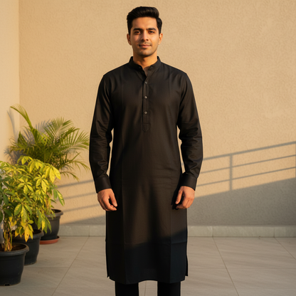 Black Calm Kurta