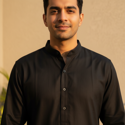 Black Calm Kurta