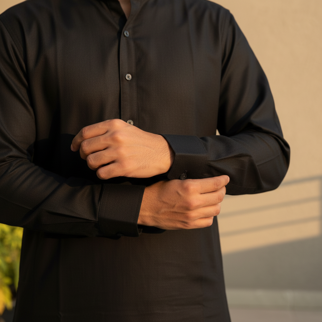 Black Calm Kurta