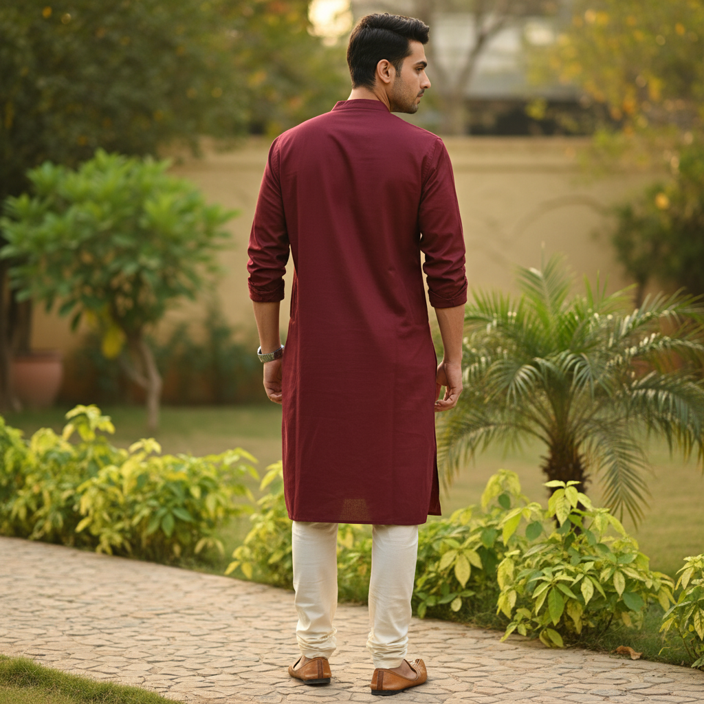 Maroon Calm Kurta