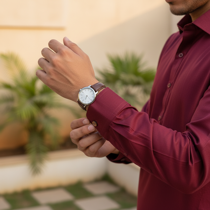 Maroon Calm Kurta