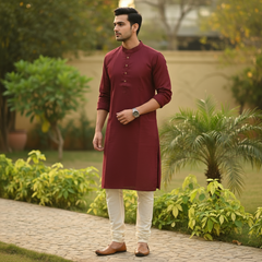 Maroon Calm Kurta