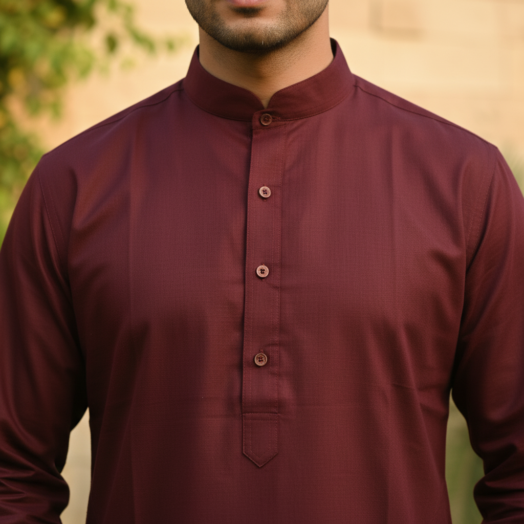 Maroon Calm Kurta