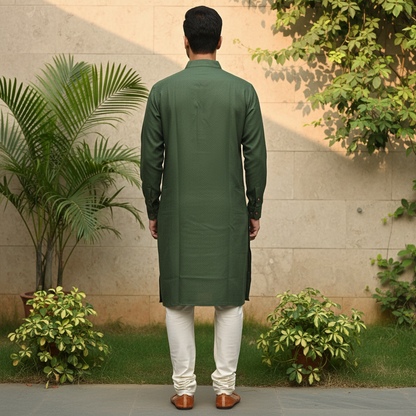 Bottle Green Classic Kurta