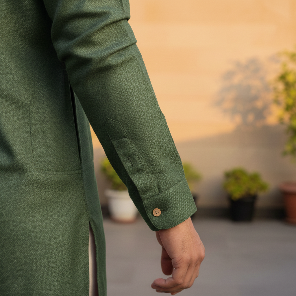 Bottle Green Classic Kurta