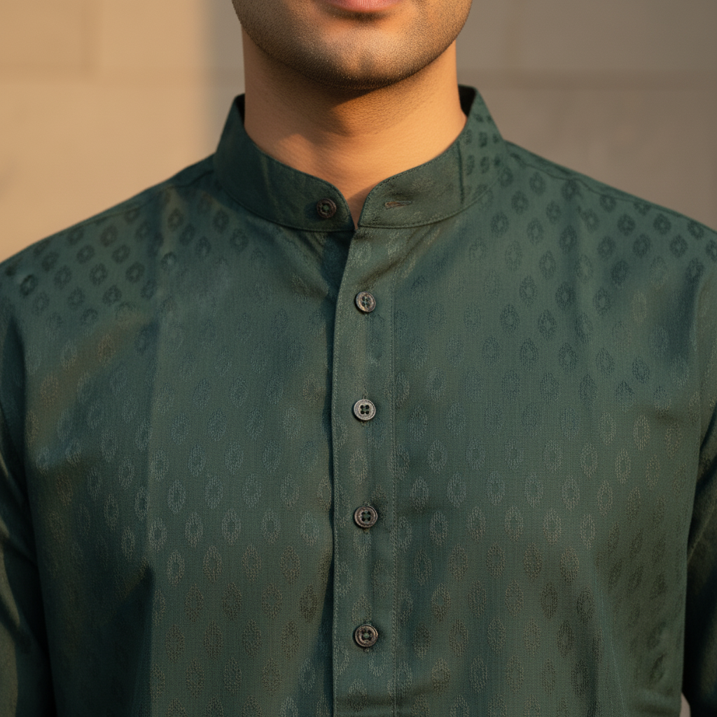 Bottle Green Gentle Kurta