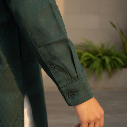 Bottle Green Gentle Kurta