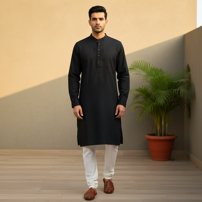 Black Gentle Kurta
