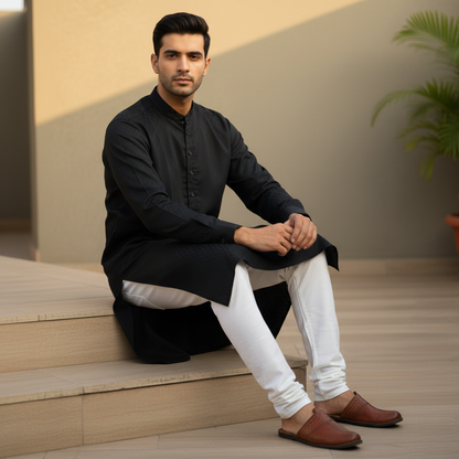 Black Gentle Kurta