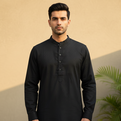 Black Gentle Kurta